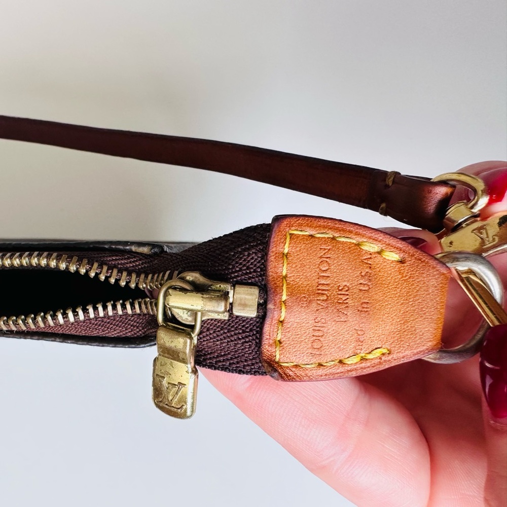 Louis Vuitton Brown Monogram Mini Pochette with Gold Hardware - Picture 12 of 16